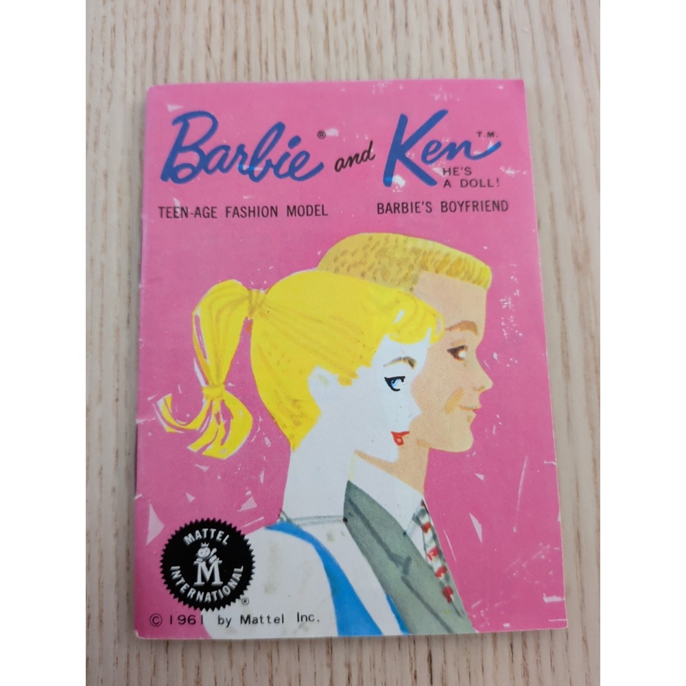 Vintage 1961 Mattel Barbie and Ken Teen-Age Fashion Model Mini Booklet